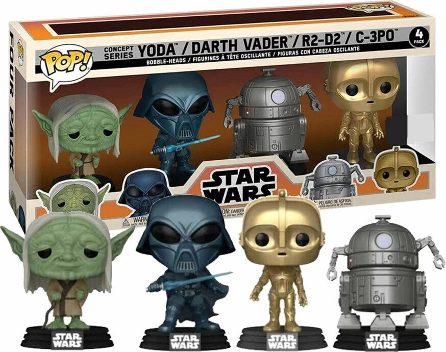Set figurina koleksionuese vinyl, Funko POP! Star Wars Concept Series, paketim 4 copë