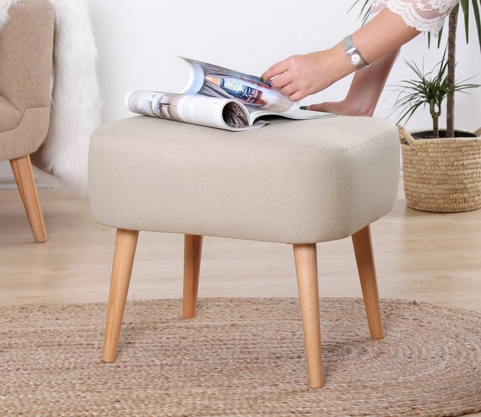 Puf Atelier del Sofa, ngjyrë krem, Parrot