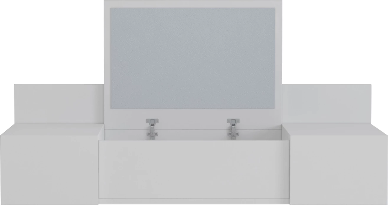 Tavolinë për grim e varur në mur LINDE, 100x39x33H cm, melaminë, e bardhë,