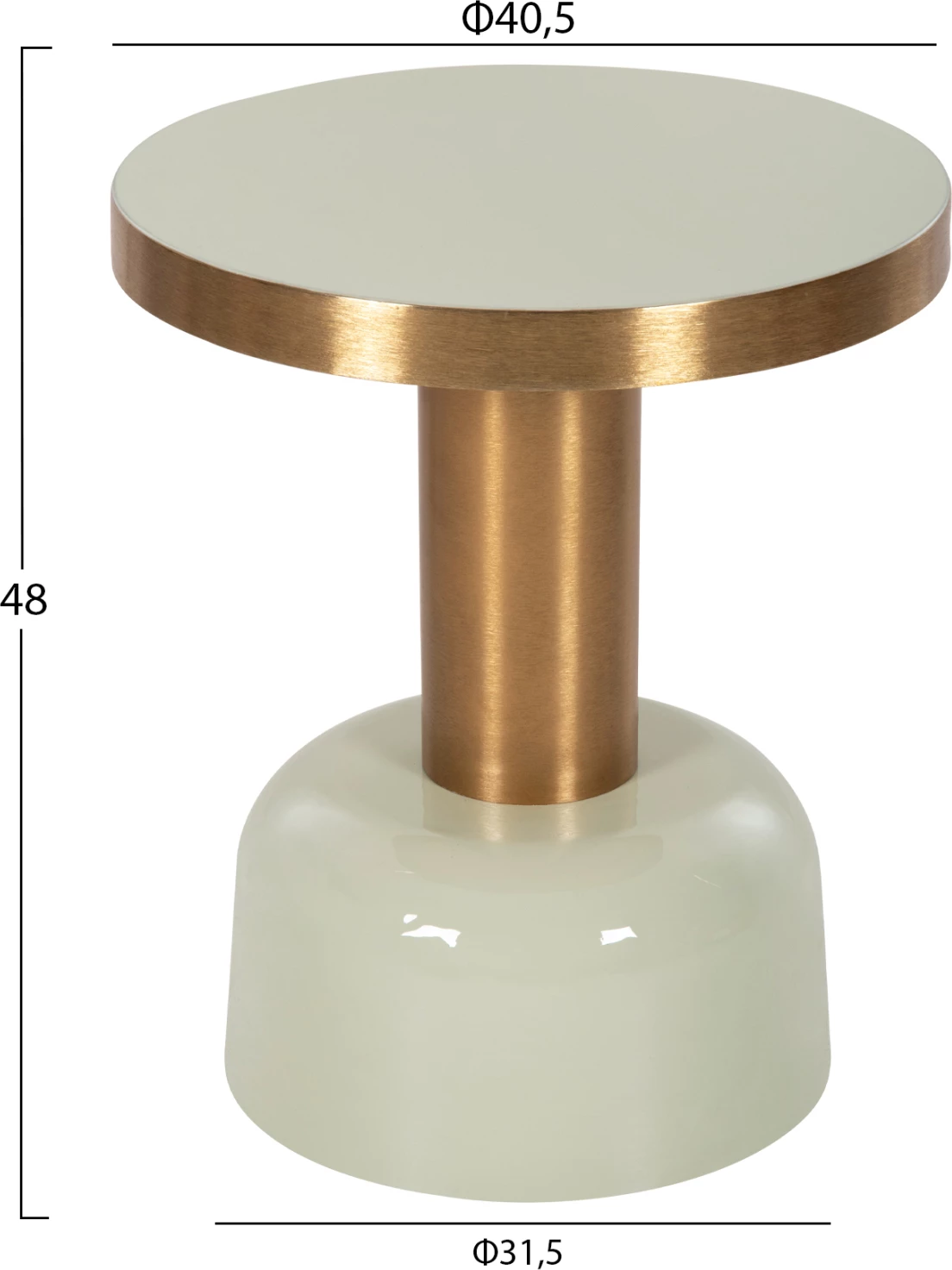 Tavolinë anësore  metalikeERODE FH4243.07,  040,5x48Hcm