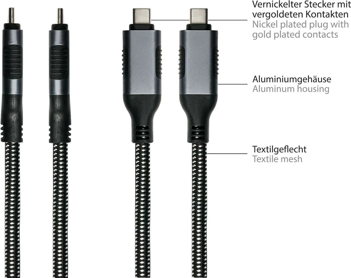 Kabllo Ethernet GoodConnections USB-C në RJ45, 1m, Gigabit, me mbështjellës tekstili, F/UTP, Antracit