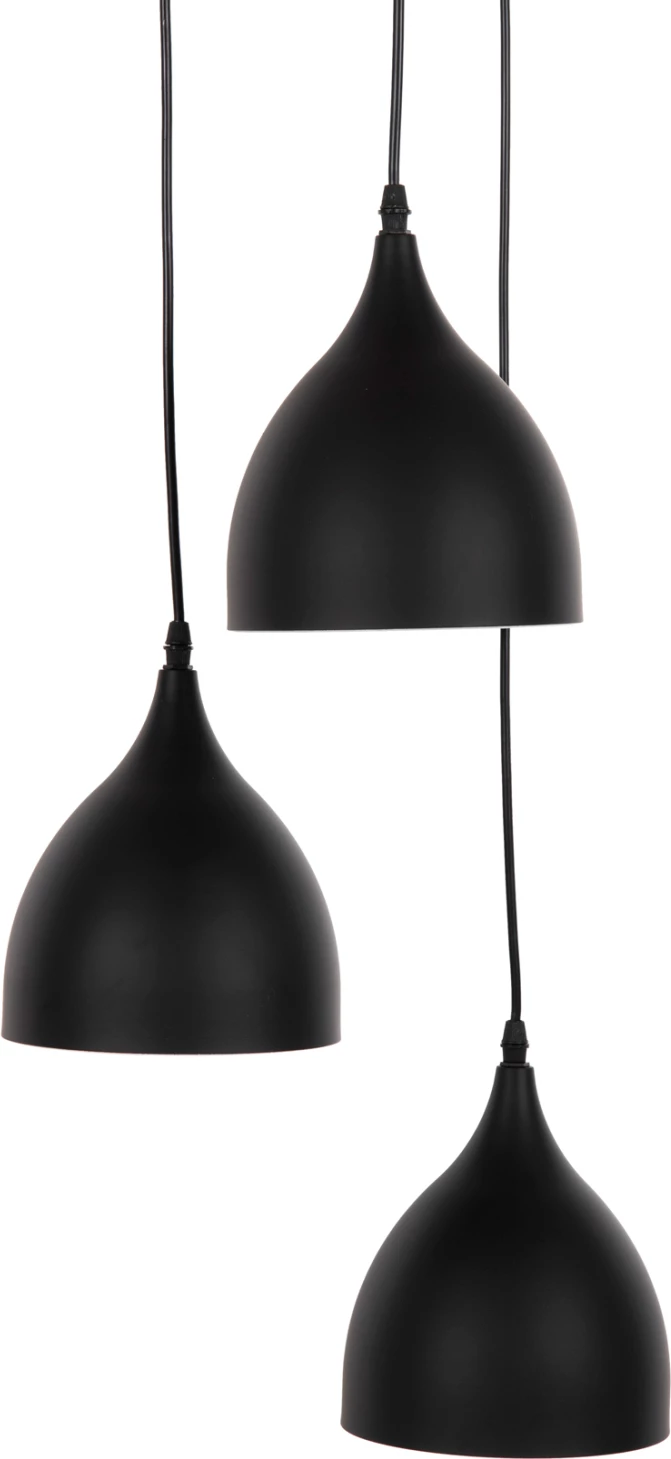 Llambë varëse tavani 3-dritash, metal i zi, FH4137, Φ33x33-115H cm