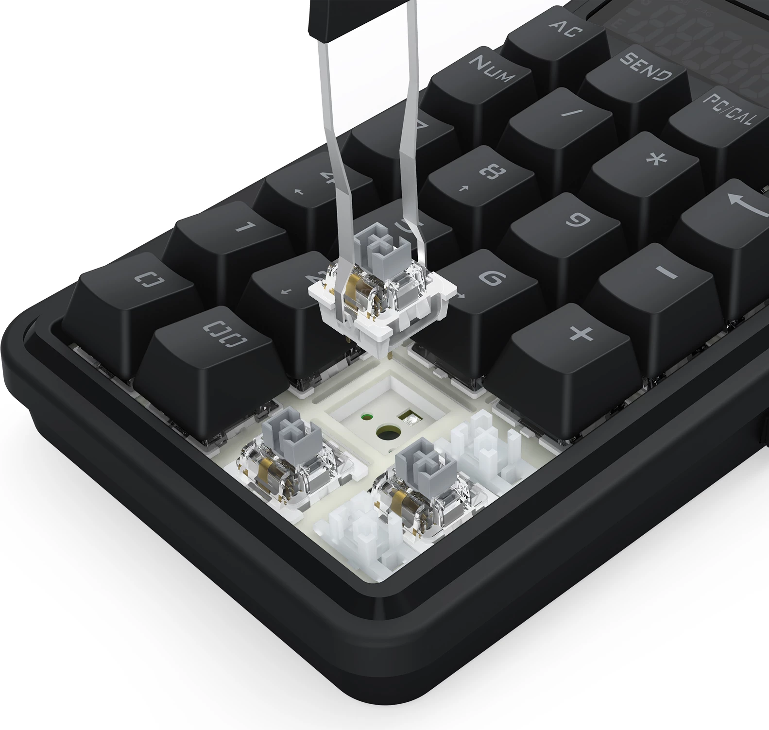 Tastierë numerike mekanike Redragon Cove K733, 22 tasta, USB-C/2.4G/Bluetooth, RGB, e zezë