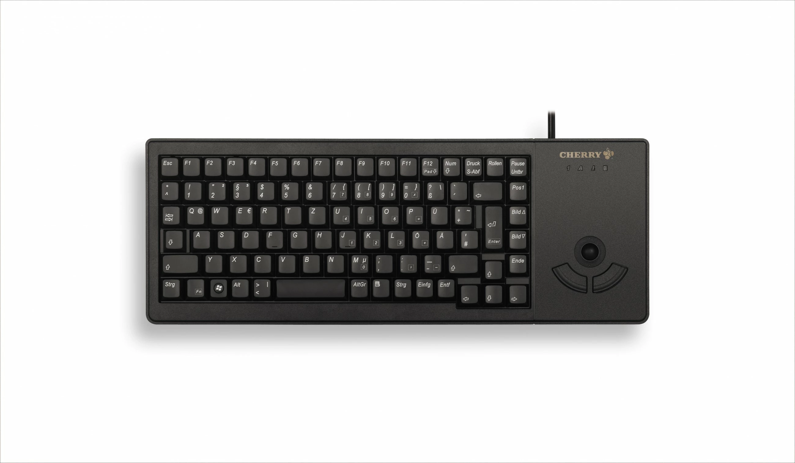 Tastierë Cherry XS Trackball G84-5400, Full-size, USB, QWERTZ, e zezë