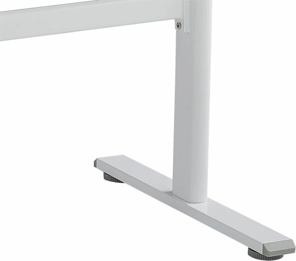 Tavolinë pune e rregullueshme në lartësi Karla e bardhë 120x60x72/115cm