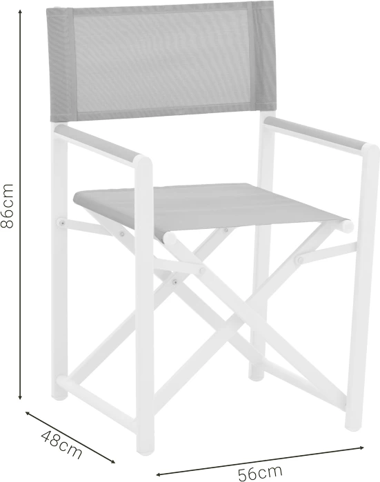 Set tavoline me karrige Kliton-Mabu, 5 pjesë,, alumin, ngjyrë e bardhë, 150x80x74cm