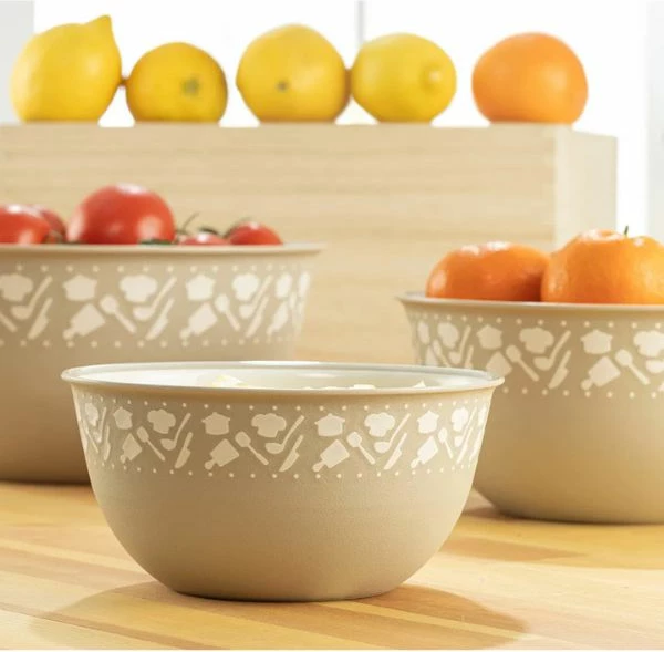 Set enësh përziers dhe kullues Hermia, PZR-021, krem, 5 copë