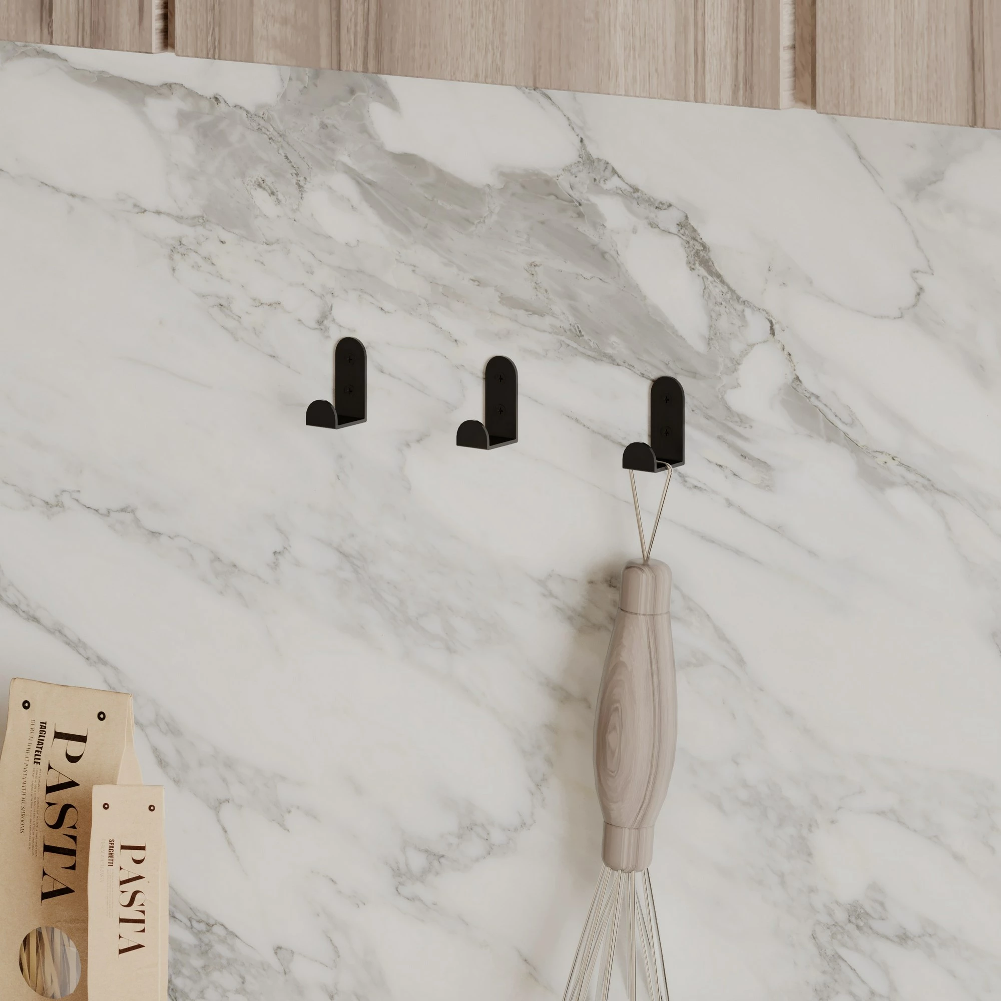 Varëse muri Wallity, metalike, një copë, e zezë