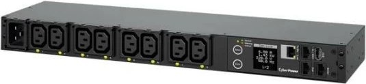 Kasë PDU CyberPower PDU41005, 8xC13, 16A, 1U, e zezë