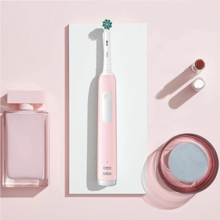 Furçë dhëmbësh elektrike Oral-B Pro Series 1 CrossAction, 3 mënyra, me sensor presioni, bateri e rikarikueshme, 1 kokë, rozë