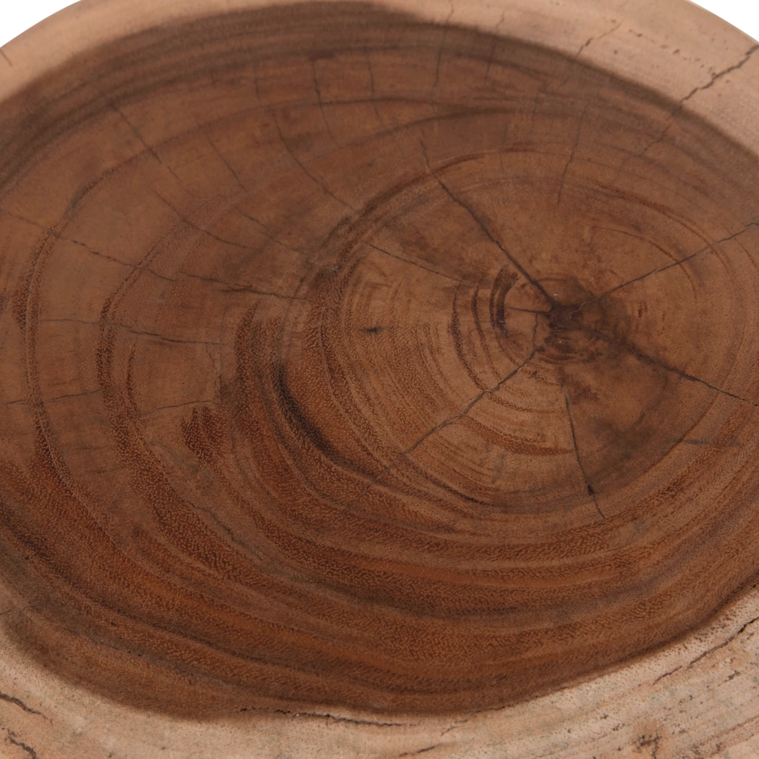 Stool i rrumbullakët MAMBA, dru suar natyral, FH9901.11, 30x45cm