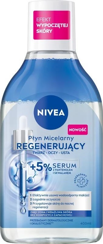 Ujë micelar rigjenerues Nivea me 5% serum për femra 400ml