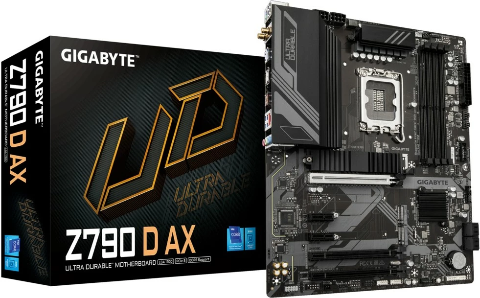 Pllakë amë Gigabyte Z790 D AX, ATX, Socket LGA1700, 4 DDR5, Wi-Fi 6E, e zezë