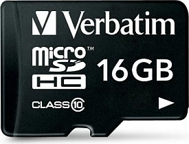 Kartelë MicroSDHC Verbatim, 16 GB, Class 10, e zezë