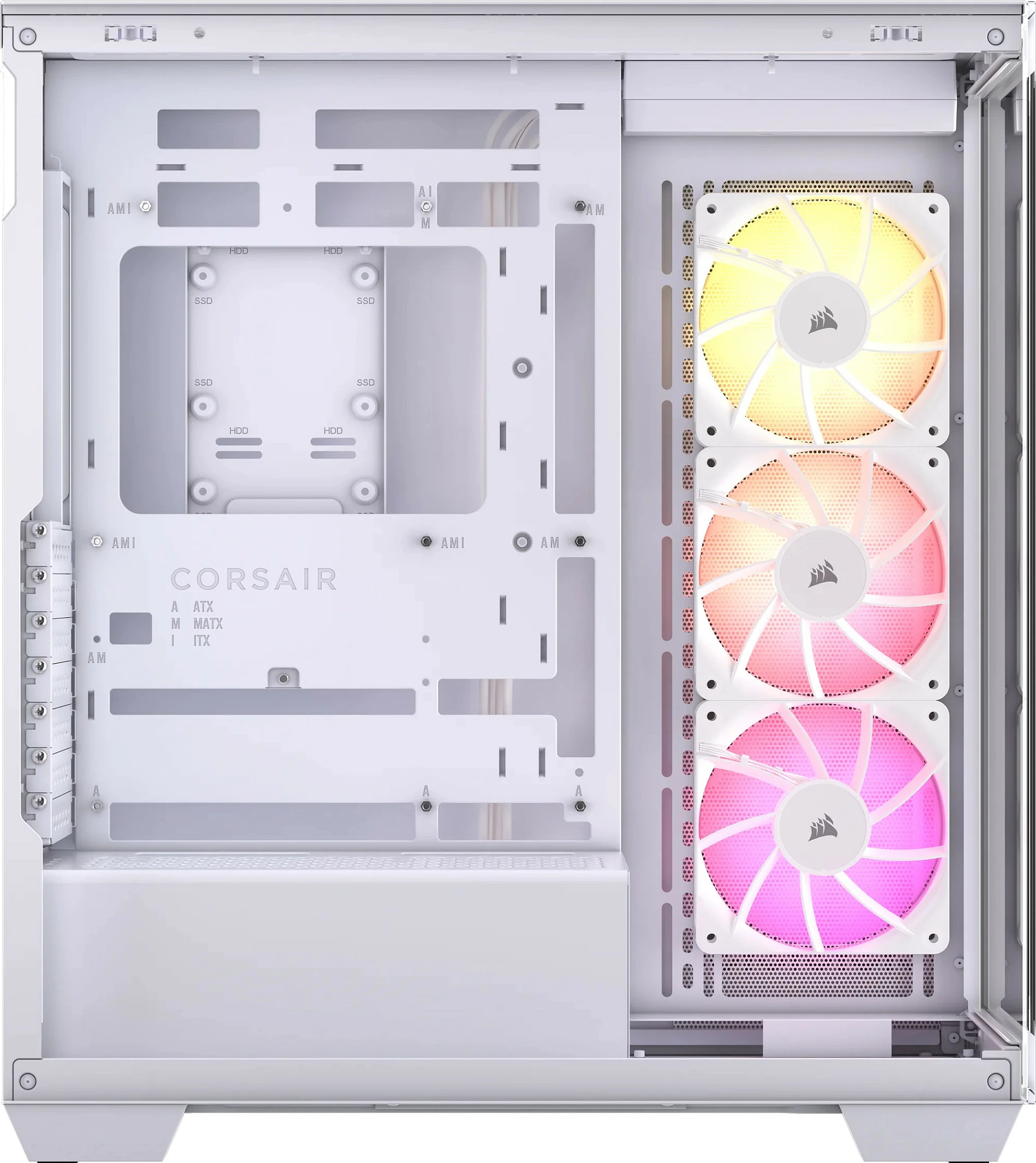 Kasë Corsair 3500X ARGB, Midi Tower ATX/EATX, xham i kalitur, e bardhë