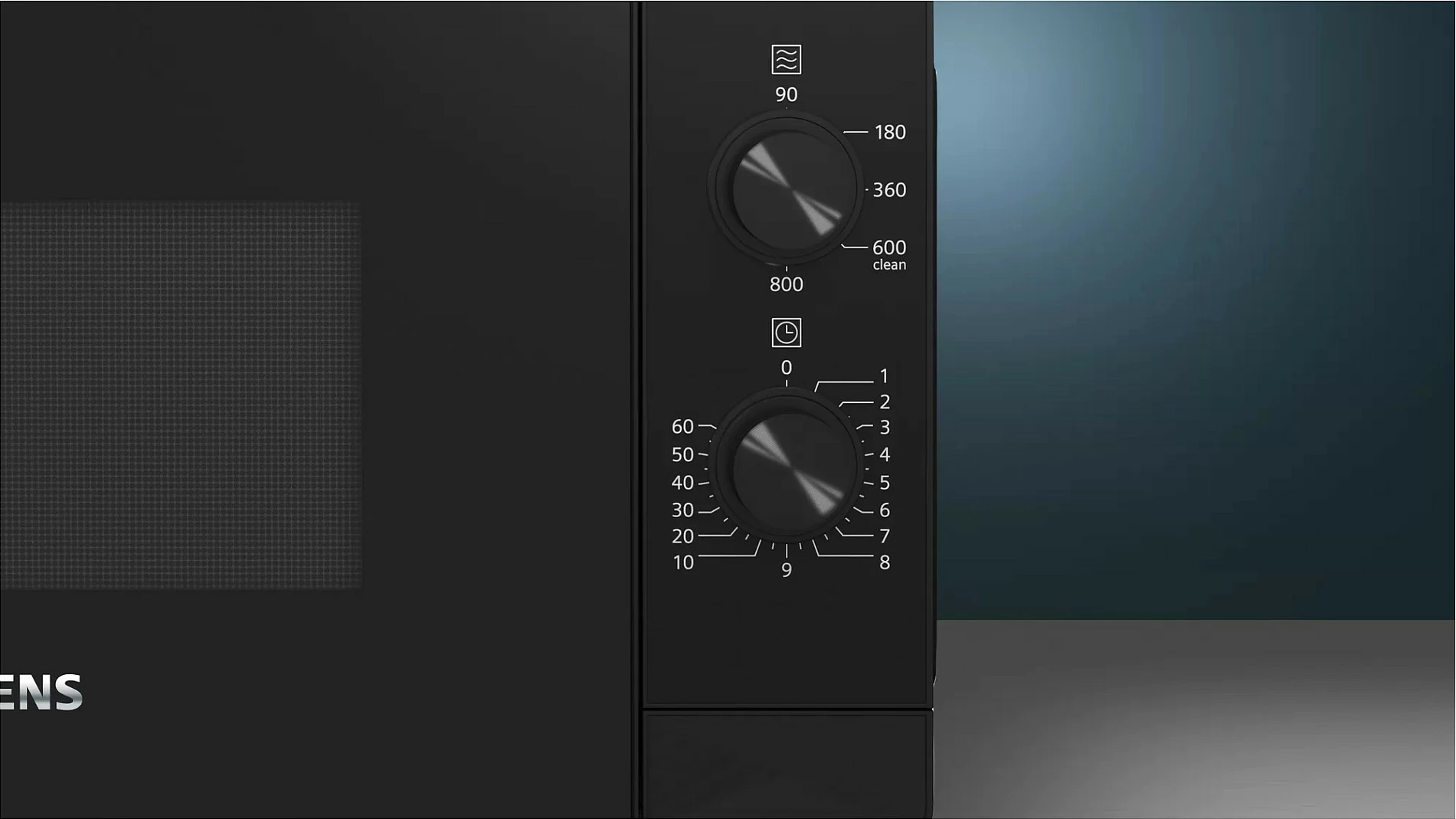 Mikrovalë Siemens iQ300 FF020LMB2, 20 L, 800 W, solo, e zezë