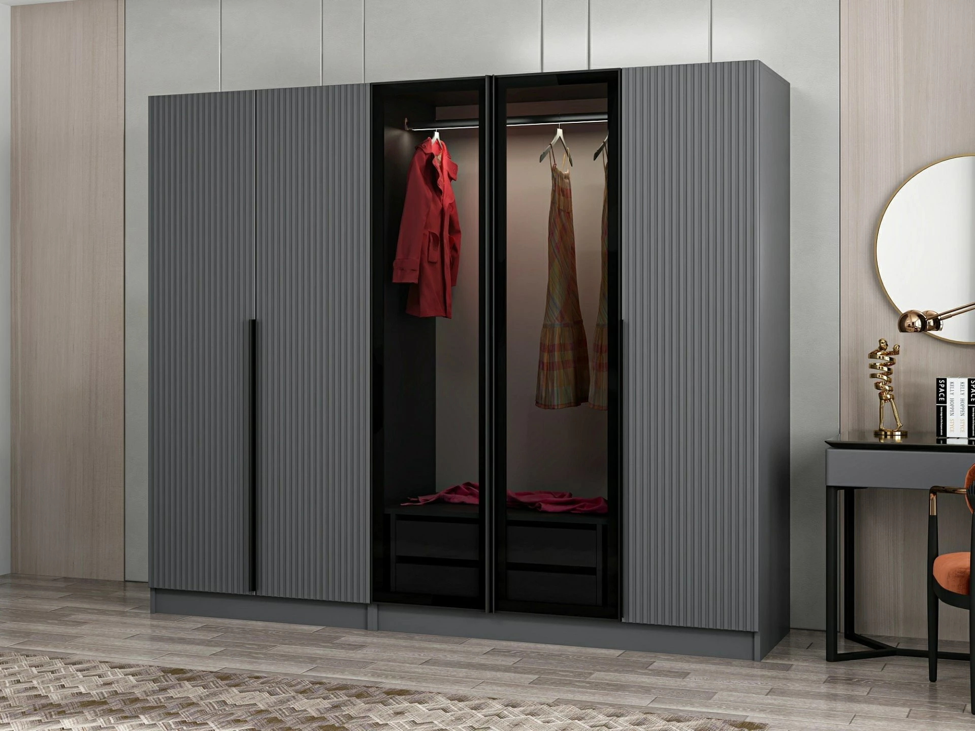 Dollap garderobe Fume, Skye Decor, Kale Plus - 7803