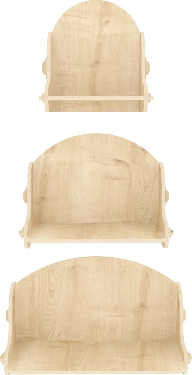 Raft muri, ngjyrë lisi, Silya, Hanah Home