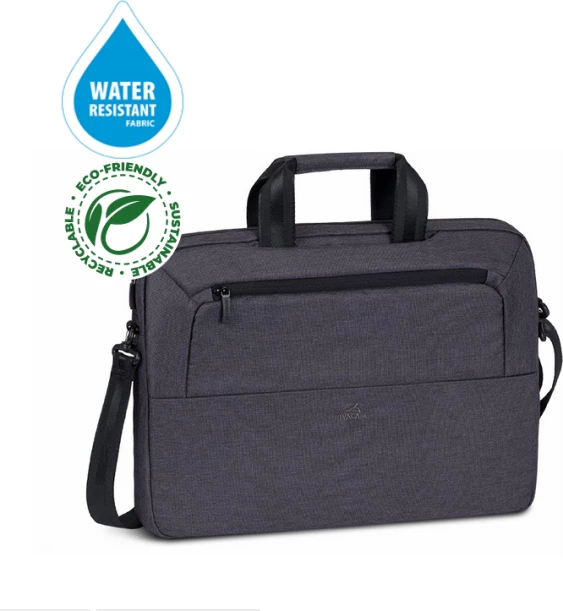 Çantë laptopi RIVACASE 7730 15.6\" rezistente ndaj ujit, ECO, e zezë