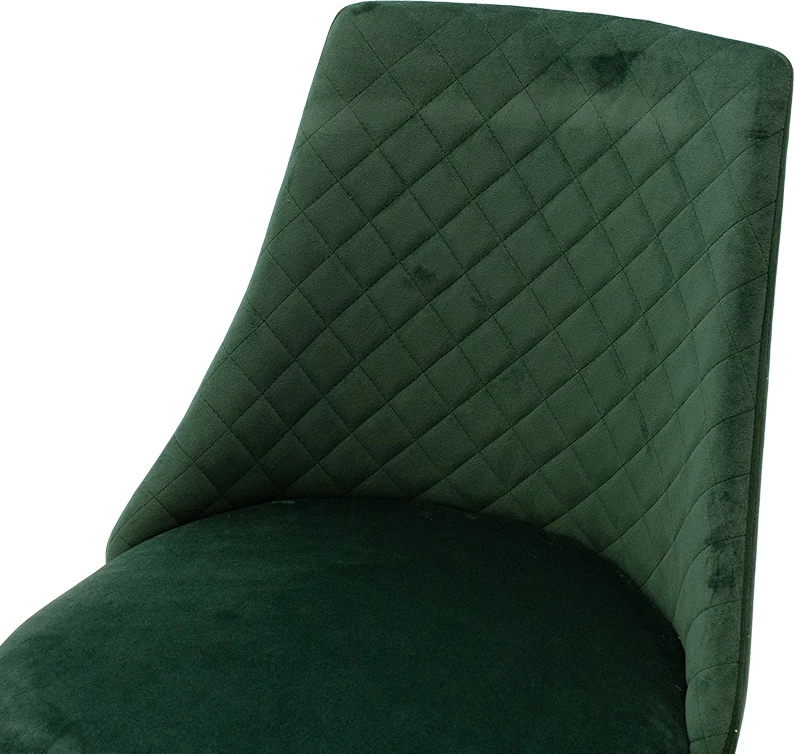 Karrige Giselle kadife e gjelbër-këmbë e zezë