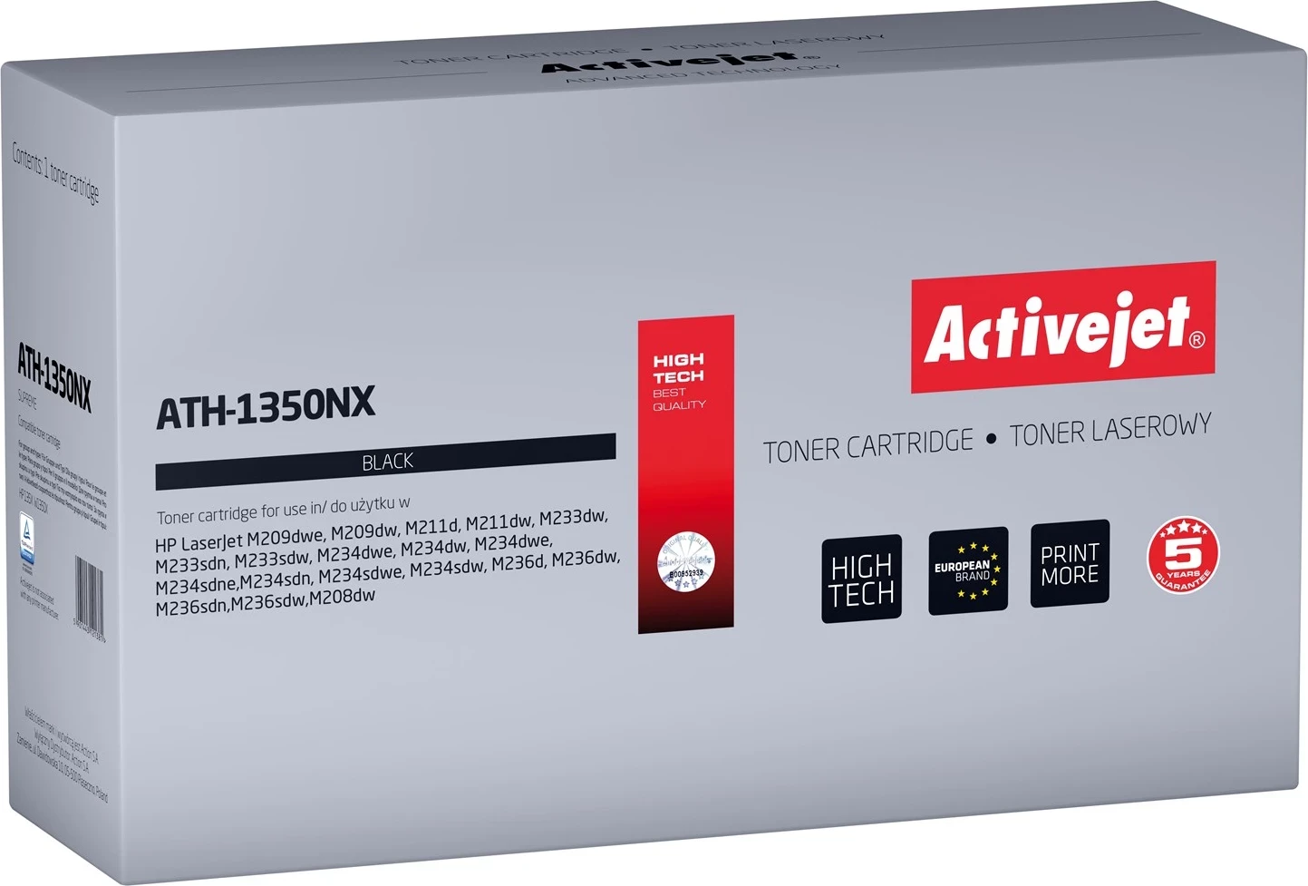 Toner Activejet ATS-1350NX, zëvendësim për HP W1350X, Supreme, 3500 faqe, ngjyrë e zezë