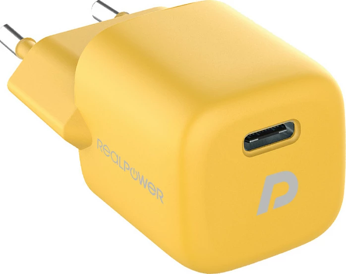 Powerbank Realpower Ultron PB-10000, 10000 mAh, USB-C PD, e verdhë