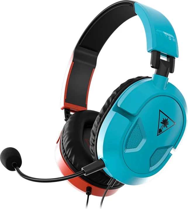 Kufje Turtle Beach Recon 50 NSW, me kabllo 3.5mm, stereo, mikrofon i shkëputshëm, blu/kuqe