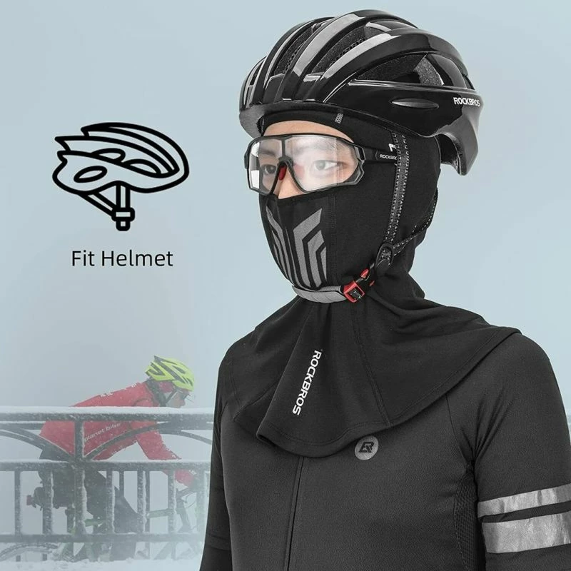 Maskë balaclava sportive Rockbros për meshkuj, e zezë