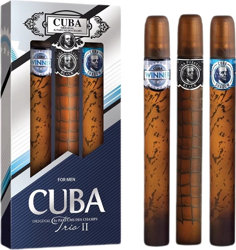 Eau de Toilette për meshkuj Cuba Original Trio II set Shadow, Winner, Prestige Black 3x35ml