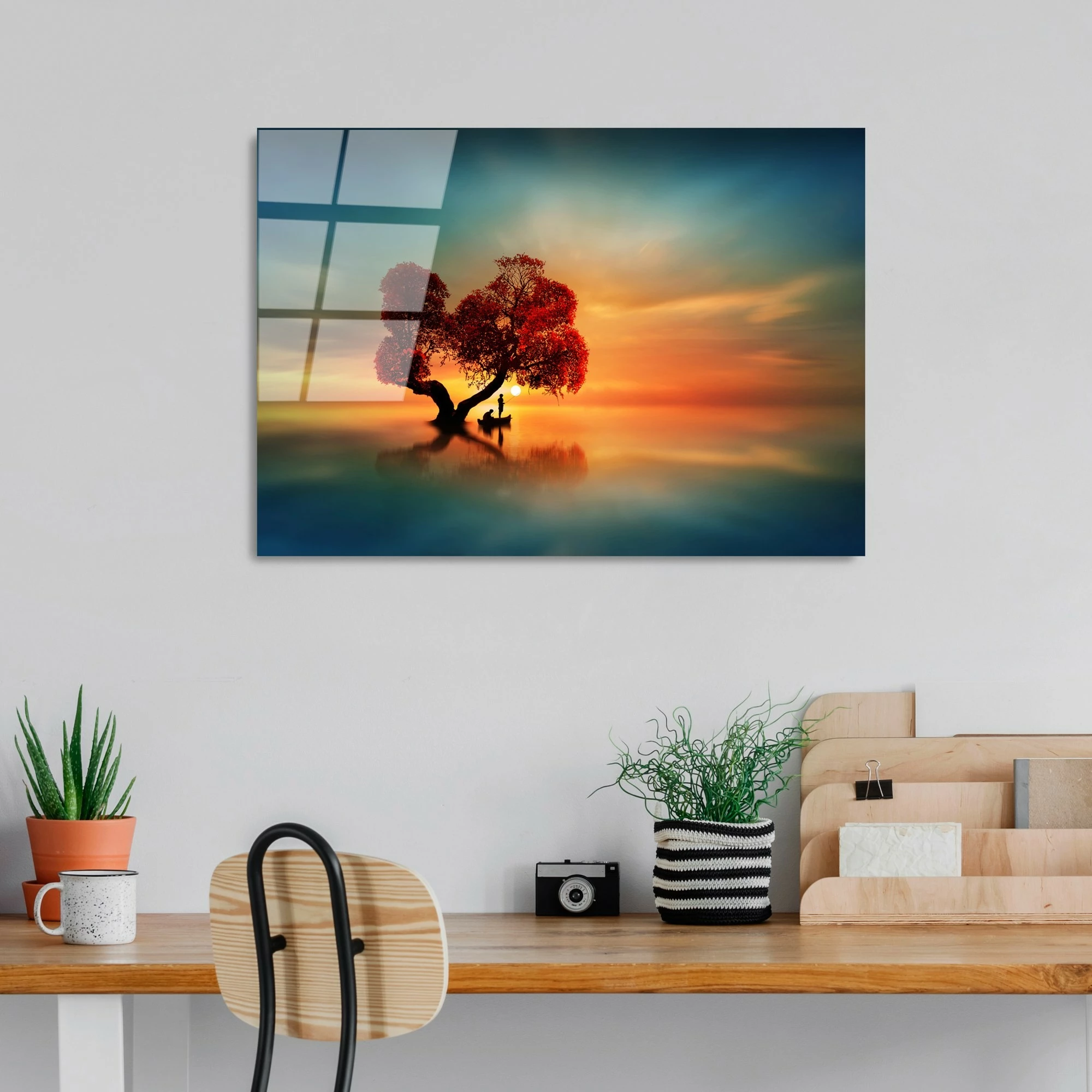 Pikturë dekorative prej xhami të temperuar, shumëngjyrëshe, Wallity UV-450, 50x70cm