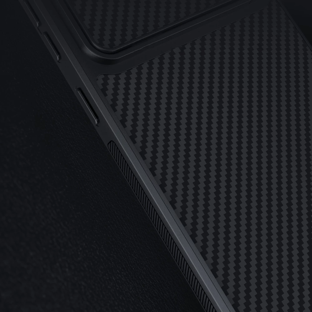 Mbështjellës Nillkin Synthetic Fiber S Case për Samsung Galaxy S23, me kapak kamere, i zi