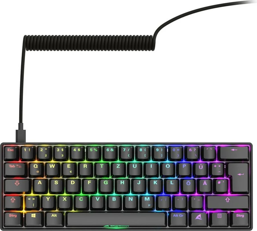 Tastierë gaming Sharkoon Skiller SGK50S4 Gen2, RGB, e zezë-verdhë