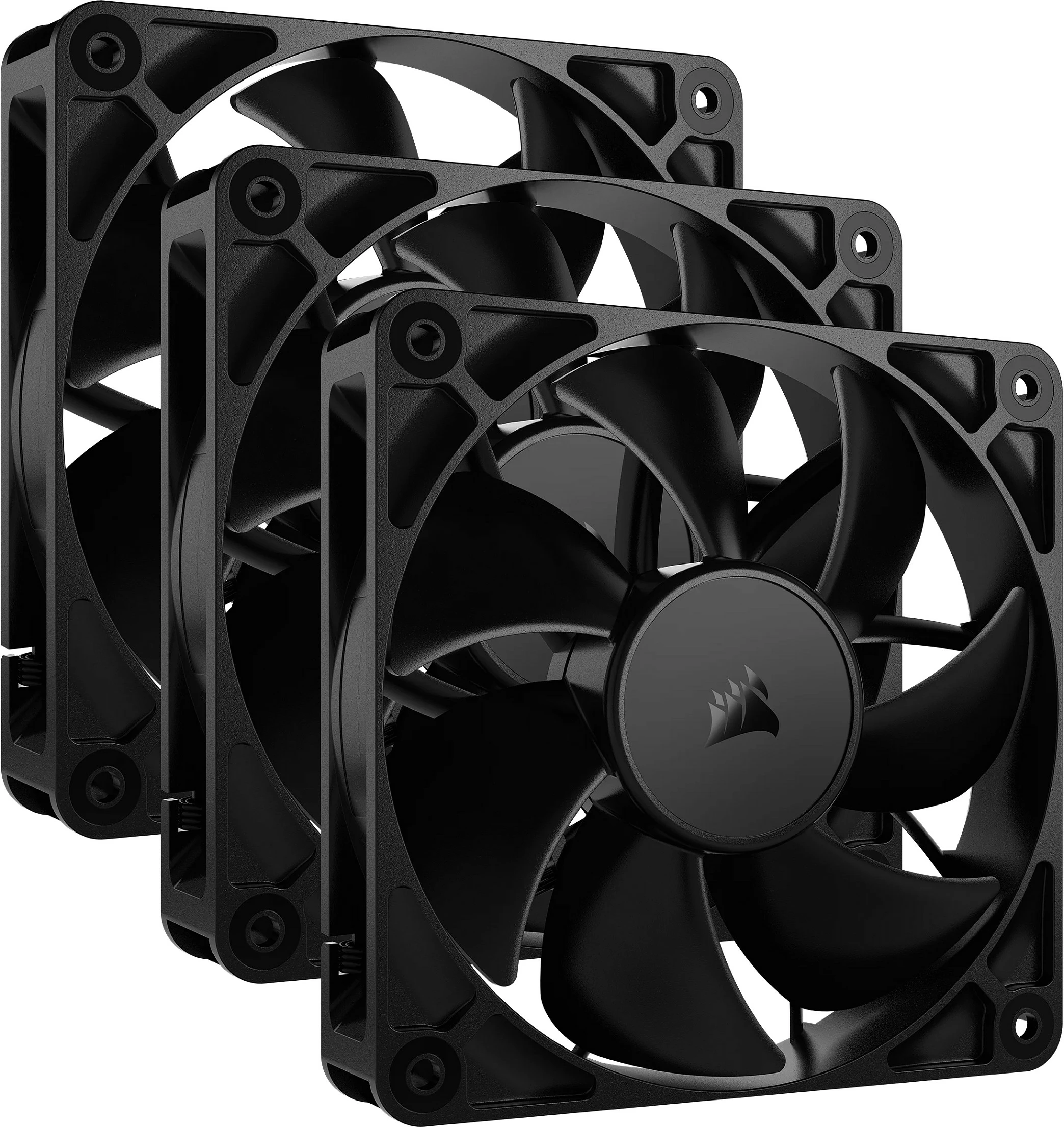 Ventilator për kasë Corsair RS Series 120 PWM, 120mm, 3 copë, i zi