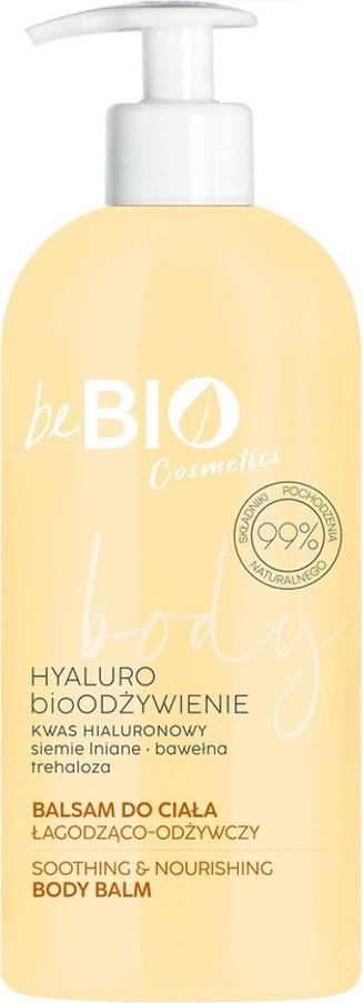 Balsam trupi për femra BeBio Ewa Chodakowska me Acid Hialuronik, Liri, Pambuk dhe Trehalozë, 350ml