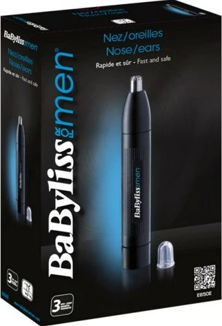 Trimmer për hundë dhe vesh BaByliss E650E, i zi