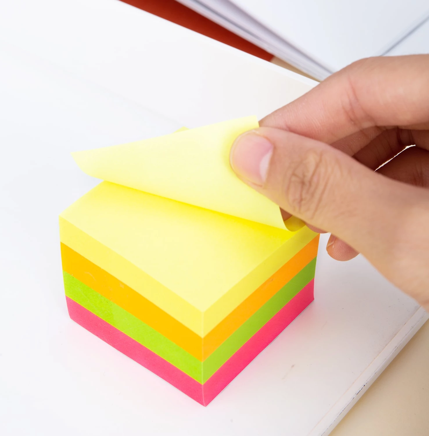 DELI POSTIT 51X51 400FL NEON MIX A03303 1/6