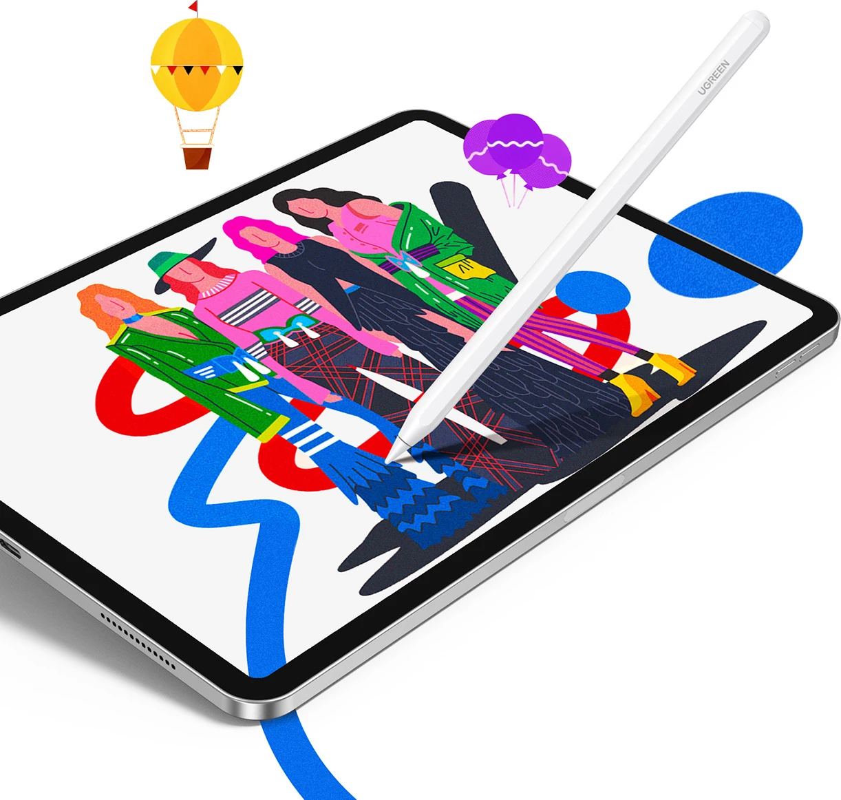 Stylus Ugreen LP653 për iPad, wireless charging, i bardhë