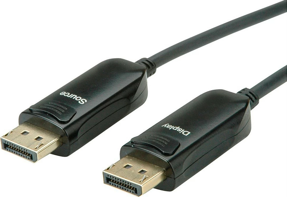 Kabllo DisplayPort ROLINE 14.01.3491, 15 m, DP 1.4, 8K@60Hz, e zezë