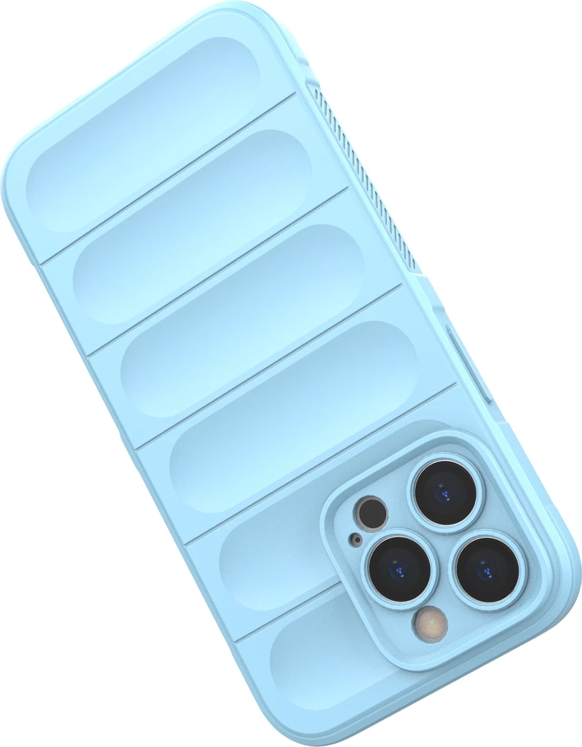 Mbështjellës Hurtel Magic Shield Case për iPhone 13 Pro, fleksibël, i blinduar, Kaltër e lehtë