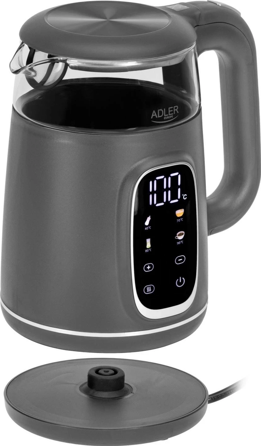 Çajnik elektrik Adler AD 1305, 1.7L, 2200W, gri