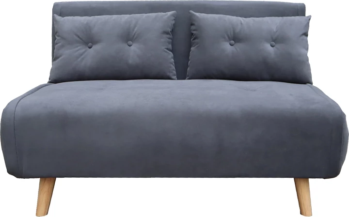 Divan-krevat dy vendësh, stof anthracite, 122x80x81cm
