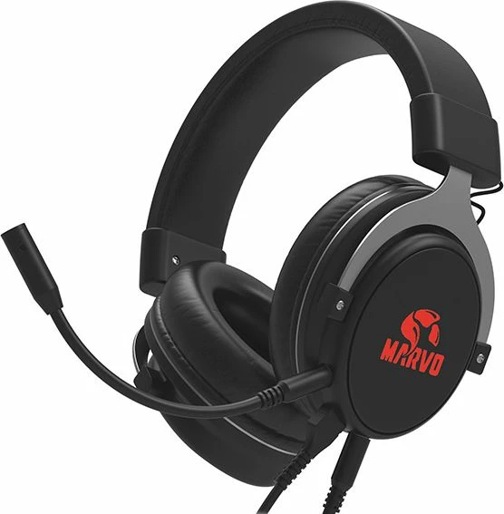 Kufje gaming Marvo HG9052 7.1 me mikrofon të shkëputshëm, me kabllo, USB/3.5 mm, Gri