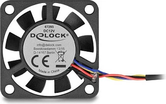 Ventilator axial DeLOCK 40x40x10mm, 12V DC, 4-pin, i zi