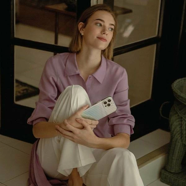 Mbështjellës Uniq Coehl Linear për Apple iPhone 14 Pro Max 6.7\", hardcase plastik, Stardust vjollcë