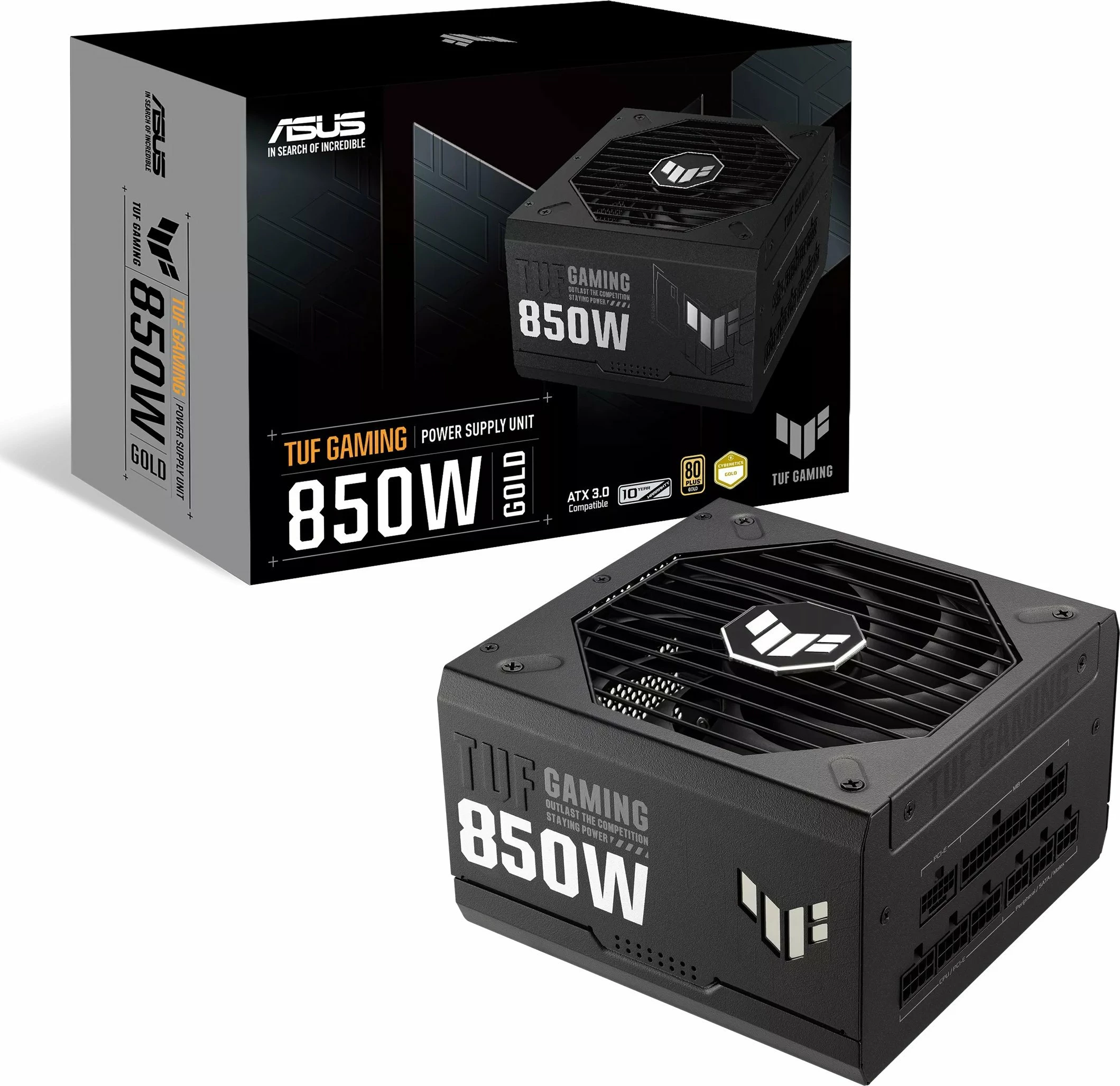 Furnizues energjie (PSU) Asus TUF Gaming 850W Gold 80 Plus Gold, Fully Modular, ATX 3.1, PCIe 5.0 16-pin, i zi