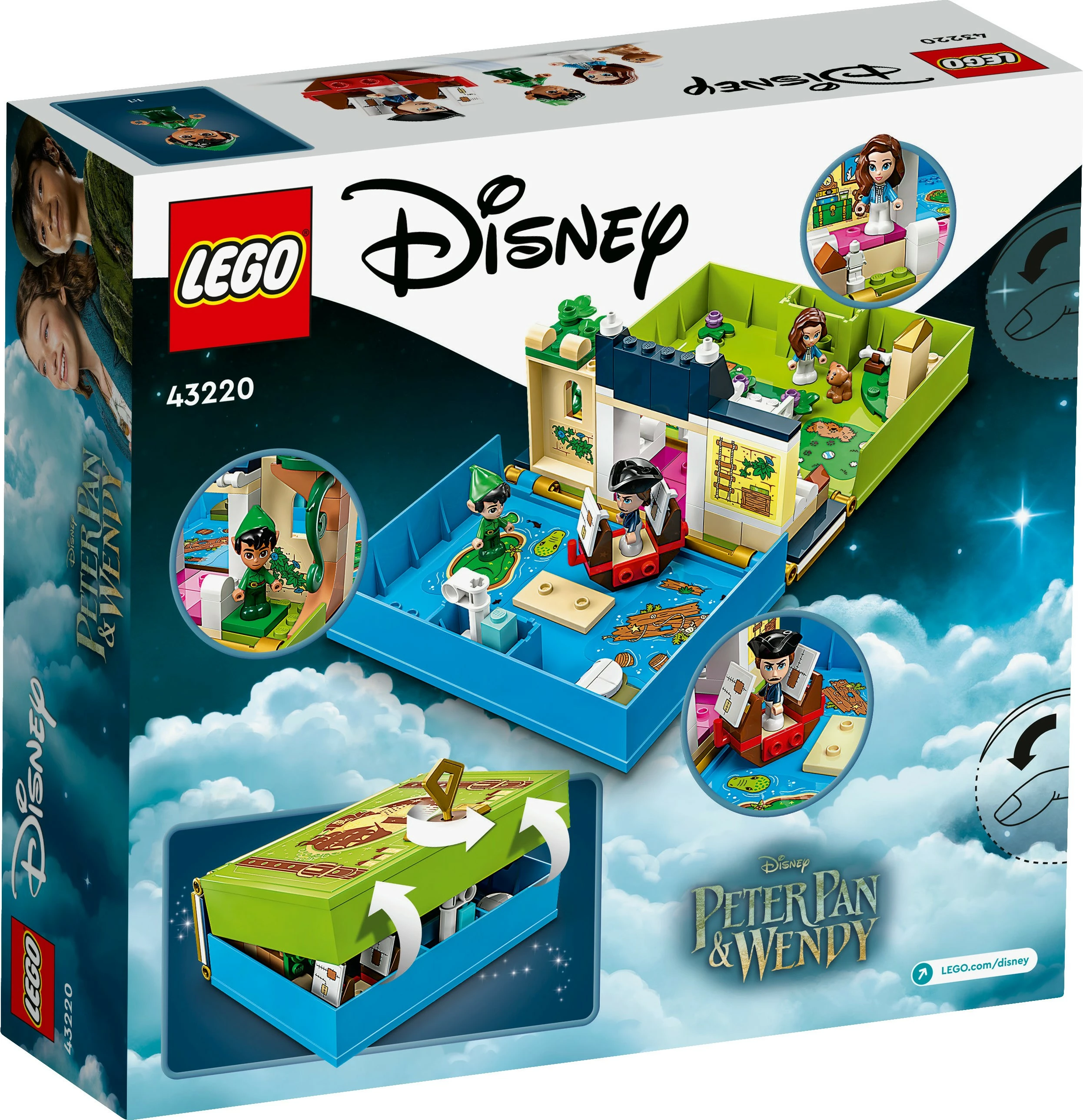 Set ndërtimi LEGO Peter Pan & Wendy's Storybook Adventure, 111 pjesë, plastikë, multingjyrësh