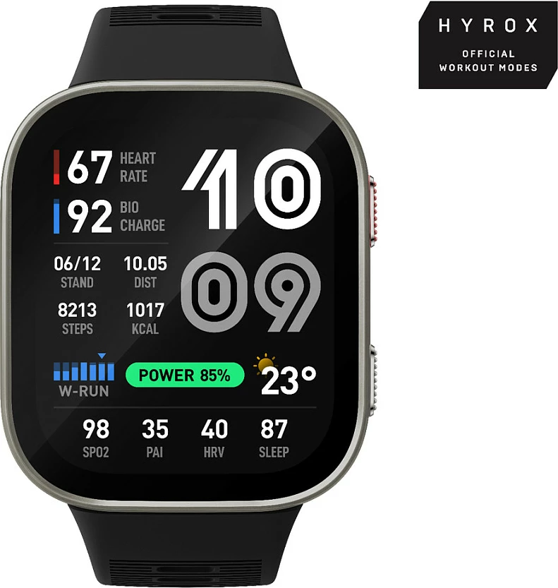 Smartwatch Amazfit Bip Max, AMOLED 2.07", GPS, 4GB, SpO2, Silver