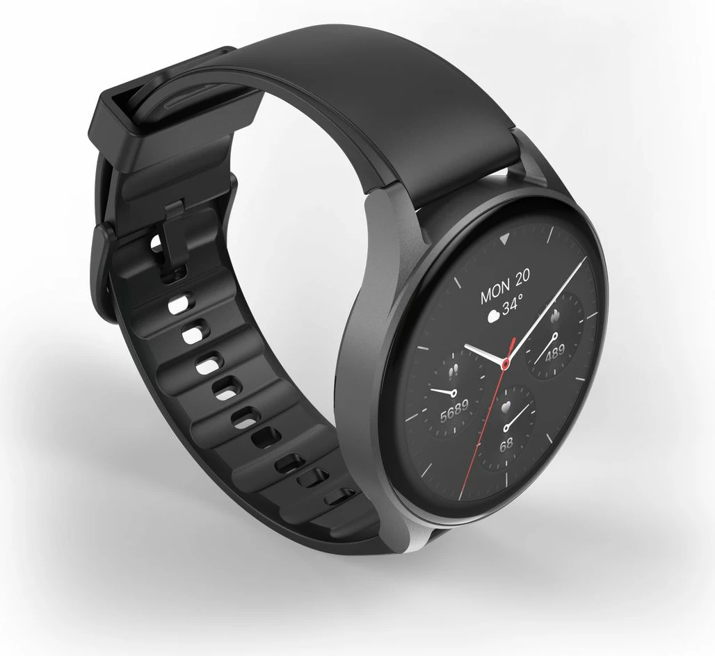 Smartwatch Hama 8900 GPS AMOLED 1.43", rrip silikoni, e zezë