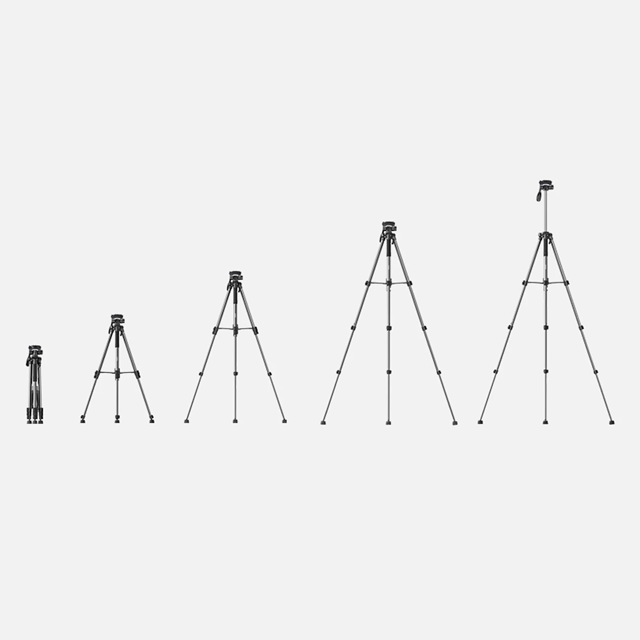 Tripod profesional Ugreen LP661 për kamera e smartphone, 175 cm, i zi/gri