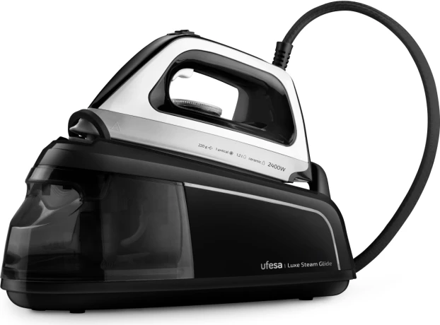 stacion hekurosjeje me avull UFESA Steam Luxe MPN 80205591 2400W 4 bar 1.2L, e zezë